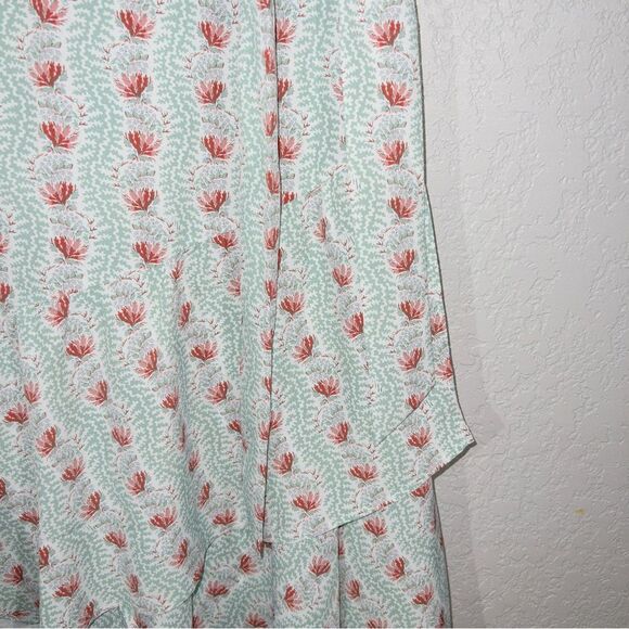 NWT Hill House Green Trailing Vine The Mirabel Skirt Multi Crepe Wrap Skirt XL - Picture 4 of 12